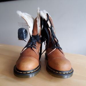 dr martens fur lined aimilita grizzly
